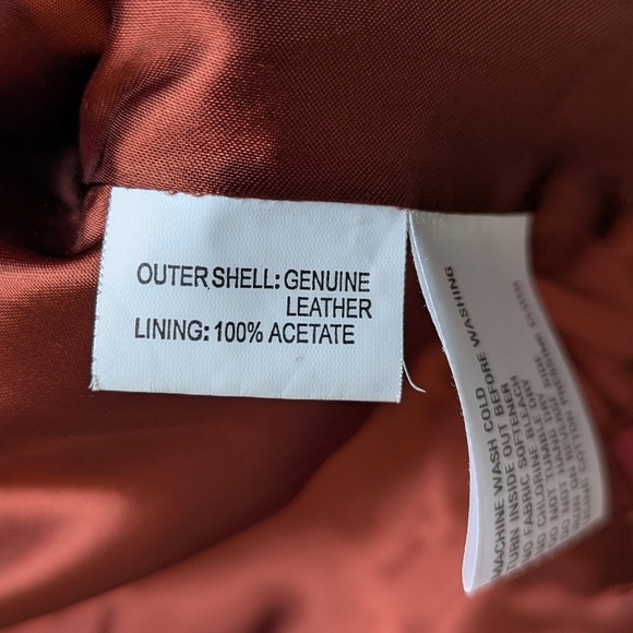 VTG 90s The Territory Ahead Brick Red Nubuck Leather Jacket Size Small - Picture 8 of 10